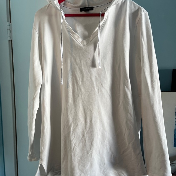 Land’s End White Hooded Sweatshirt, L - Picture 9 of 9
